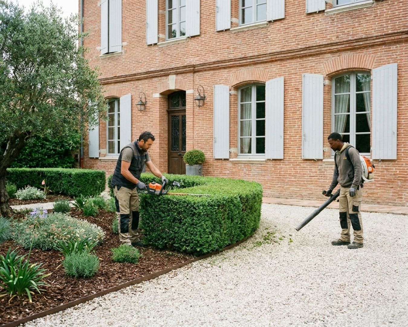 Extérieur de maison mis en valeur avant photos immobilières en Haute-Garonne